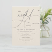 Romantische proefbruiloft diner de avond voor de b kaart (Staand voorkant)
