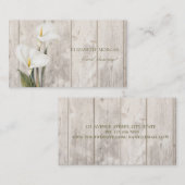 Romantische Professional ,Calla,Hout Textuur Visitekaartje (Voorkant / Achterkant)
