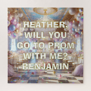 Romantische Prom-Aanvraag Ga met me naar het sch Legpuzzel