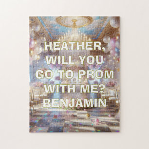 Romantische Prom-Aanvraag Ga met me naar het sch Legpuzzel