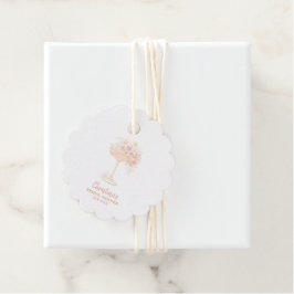 Romantische Prosecco & Bloemblaadjes Bruidsuitnodi Bedankjes Labels