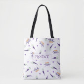 Romantische Provence waterverf Lavendelbloemen Tote Bag (Voorkant)