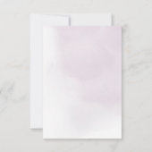 Romantische pruim bruiloft kalligrafie dank u bedankkaart (Achterkant)