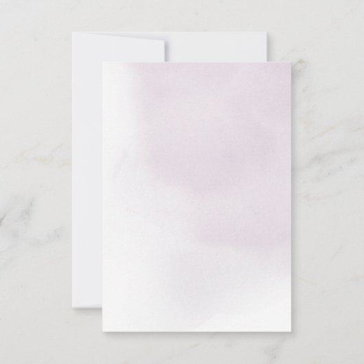 Romantische pruim bruiloft kalligrafie dank u bedankkaart (Achterkant)