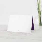 Romantische pruim paarse roos bloemige trouw bedan bedankkaart (Achterkant)