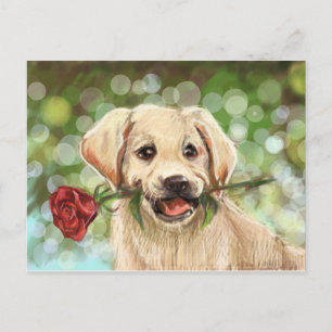 Romantische puppy briefkaart