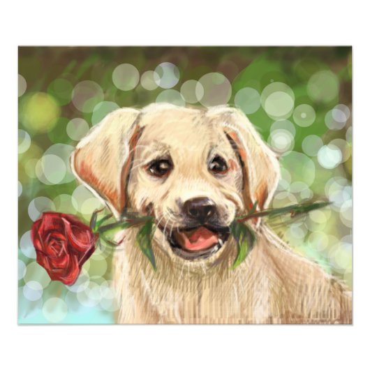 Romantische puppy foto afdruk (Voorkant)