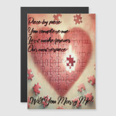 Romantische Puzzel Huwelijksaanzoek Magneet (Voorkant / Achterkant)