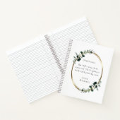 Romantische quote gepersonaliseerde eucalyptus notitieboek (Binnen)