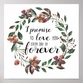 romantische quote liefde voor weddenschap Herfst f Poster
