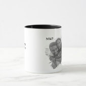 Romantische quote zwart-wit script liefde mok (Midden)