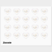 Romantische Rainbow Confetti Namen Monogram Hart Sticker (Vel)