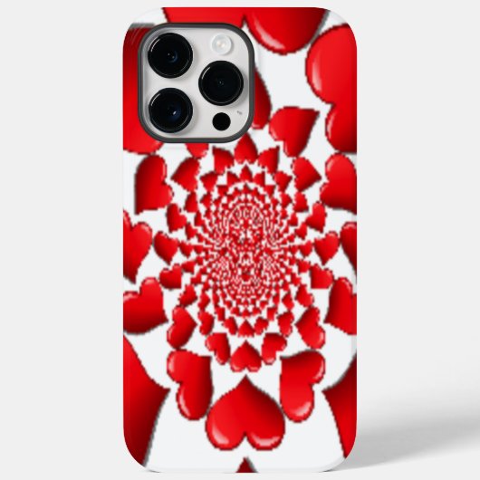 Romantische Red Hearts Patroon Art Print Case-Mate iPhone Case (Achterkant)