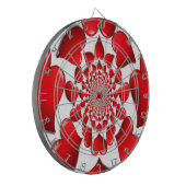 Romantische Red Hearts Patroon Art Print Dartbord (Voorkant Links)