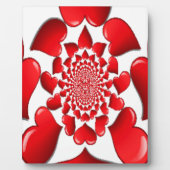 Romantische Red Hearts Patroon Art Print Fotoplaat (Voorkant)