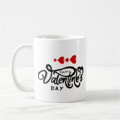 Romantische Red Hearts Valentijn's Day Design Koffiemok (Links)