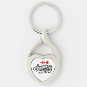 Romantische Red Hearts Valentijn's Day Design Sleutelhanger (Voorkant)