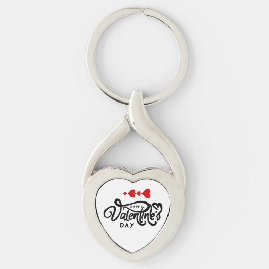 Romantische Red Hearts Valentijn's Day Design Sleutelhanger (Voorkant)