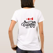 Romantische Red Hearts Valentijn's Day Design T-shirt (Achterkant)