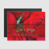 Romantische Red Rose Valentijn Magnet (Voorkant / Achterkant)