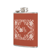 Romantische Red Rust Shabby Chic Mr. Wedding Flask Heupfles (Links)