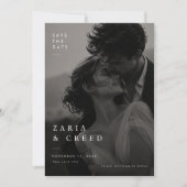 Romantische Redactionele Save The Date Kaart (Voorkant)