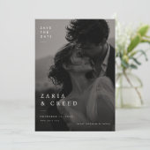 Romantische Redactionele Save The Date Kaart (Staand voorkant)