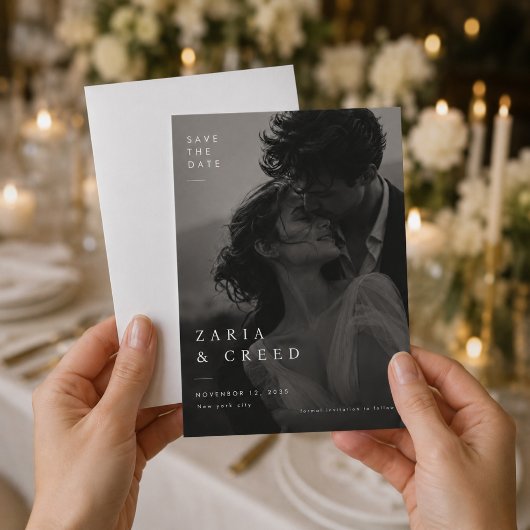 Romantische Redactionele Save The Date Kaart