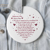 romantische redenen waarom Valentijn Holiday Ronde Button 6,0 Cm (In situ)