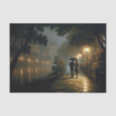 Romantische Regen Wandeling Decoupage Tissuepapier (Voorkant)