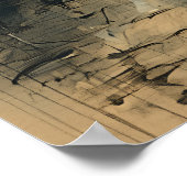 Romantische regenachtige wandeling - Charcoal Styl Poster (Hoek)