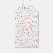 Romantische Regenboog Confetti Bedankt Cadeaulabel (Achterkant)