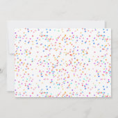 Romantische Regenboog Confetti Bewaar de Datum Kaart (Achterkant)