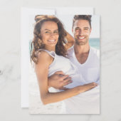 Romantische Regenboog Confetti Foto Save The Date (Achterkant)