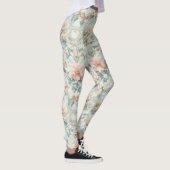 Romantische Regency Pastel Bloemenprint Leggings (Rechts)