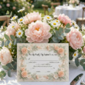 Romantische Regencytuin Perzikroos RSVP Kaartje