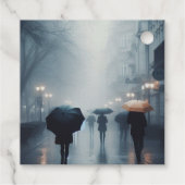 Romantische regendag bedankjes labels (Achterkant)