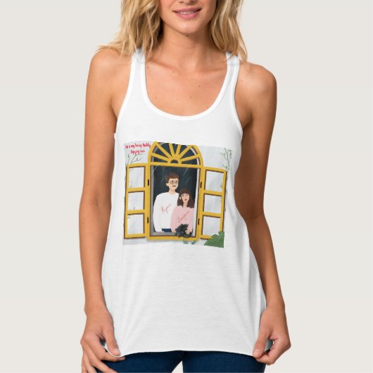 Romantische regendag tanktop (Voorkant)