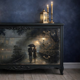 Romantische Regenwandeling Decoupage Tissuepapier