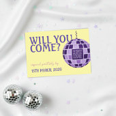 Romantische Retro Disco Party QR Code RSVP Trouwfe Kaartje