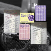 Romantische Retro Disco Party QR Code RSVP Trouwfe Kaartje