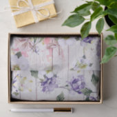 Romantische  Retro Flowers op Barn Wood Tissuepapier (Geschenk)