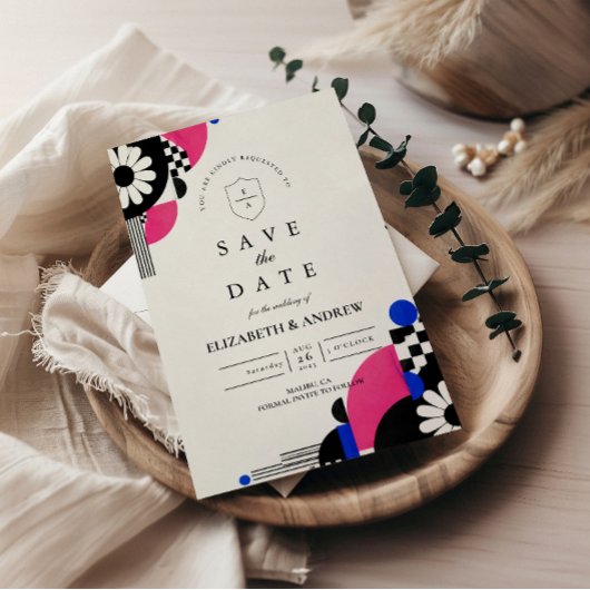 Romantische Retro Jaren 60 Huwelijk Save The Date