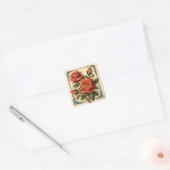Romantische Retro Postzegel Stickers (Envelop)