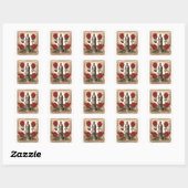 Romantische Retro Postzegel Stickers (Vel)