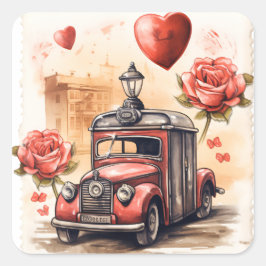 Romantische Retro Sticker Stickers