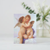 Romantische Reverie - Eerste Kus door Bouguereau Briefkaart (Staand voorkant)