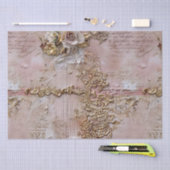 Romantische Rococo Dusty Roos Antiek Kant Tissuepapier (Craft)