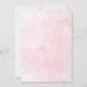 Romantische rococo stijl bloemenbruiloft uitnodigi kaart (Achterkant)