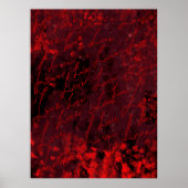 Romantische rode abstracte wandkunstposter poster (Voorkant)
